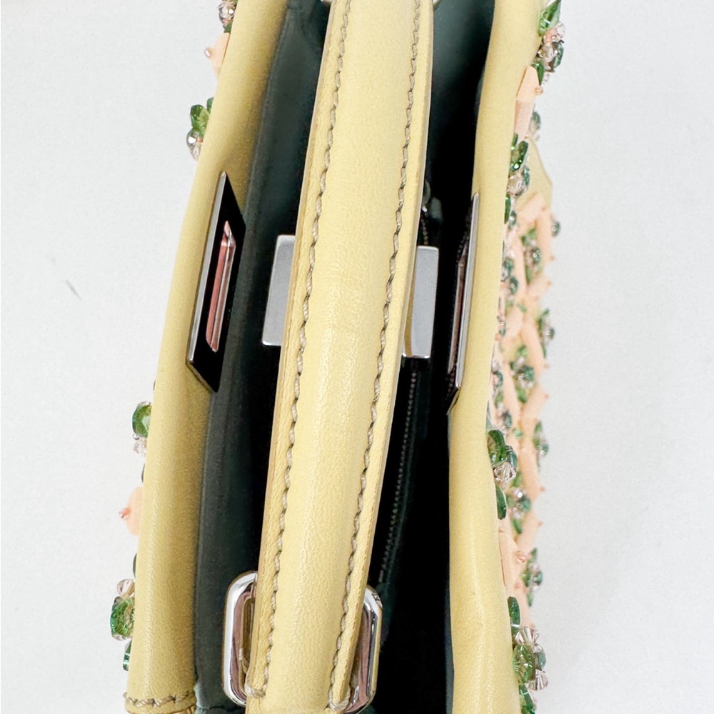 NIB**Fendi Embellished Mini Yellow Peekaboo Runway Collection Bag - Picture 9 of 11